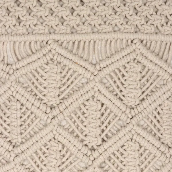 Hand Made Macrame Cushion With Cover 16 x 16 inches - Leechoo
